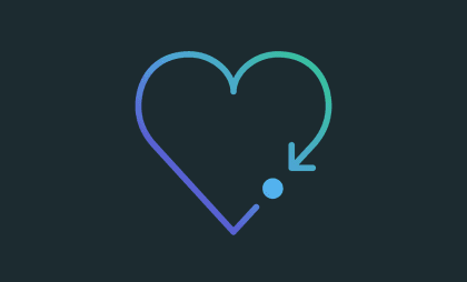 Dark blue heart with monitoring lines icon representing care management, used as a blog feature image